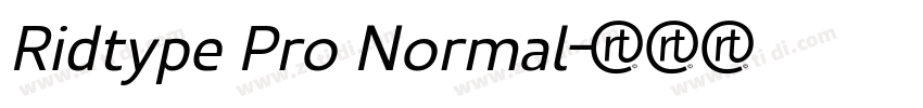 Ridtype Pro Normal字体转换